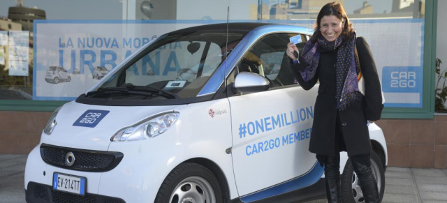 Car2go: Die erste Million ist voll : Mit einer Million Kunden weltweit ist car2go ist das größte Carsharing-Unternehmen 