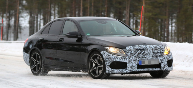 Mercedes-Benz Erlkönig erwischt: Star-Spy-Shot-Debüt: Erste Bilder vom Mercedes-AMG C43 Facelift