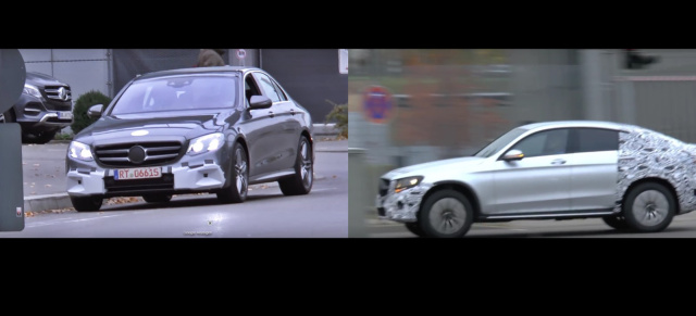 Mercedes-Benz Erlkönige erwischt: Erlkönig-Videos von GLC Coupé und E-Klasse W213