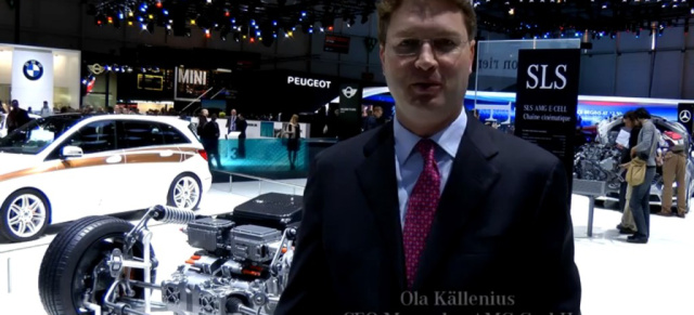 Genfer Autosalon 2012: AMG-Boss Ola Källenius zeigt seine Highlights / Video!: Alles AMG: Video über SLS AMG E-Cell, SL 63 AMG und A-Klasse A250 Sport