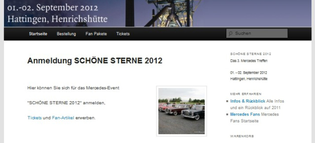Hier anmelden für Mercedes-Treffen SCHÖNE STERNE: Noch bis zum heute online anmelden zum Mercedes- & smart Treffen in Hattingen!