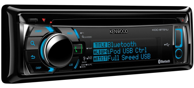 Kenwood BT51U - CD Autoradio mit Bluetooth Freisprecheinrichtung : CD und Radio sowie Schnittstellen für Bluetooth, iPod und USB  Kenwoods neuer CD-Receiver KDC-BT51U ist ein Highlight für Auto fahrende Mobiltelefonierer und Musikliebhaber.