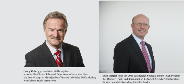 Daimler Personal: Neuer Entwicklungschef bei Daimler Trucks: Georg Weiberg geht nach über 40 Dienstjahren in den Ruhestand.