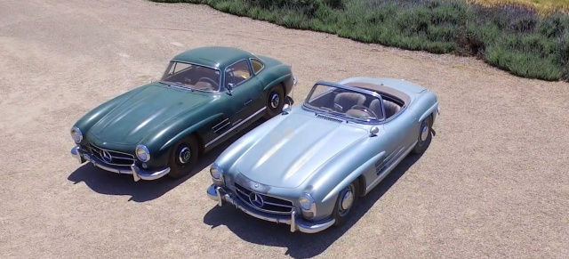 Mercedes-Benz Klassiker unter‘m Hammer: Zwei unrestaurierte Mercedes 300SL aus erster Hand: Sensationell: 300 SL Gullwing und 300 SL Roadster nach 60 Jahren aus Dornröschenschlaf erweckt