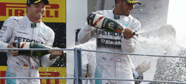 Formel 1 - Italien GP: Doppelsieg für Mercedes: Hamilton siegt in Monza vor Rosberg  - siebter Doppelsieg für Mercedes-Benz