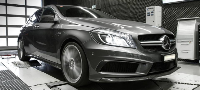 Kraftkur für Mercedes A45 AMG: mcchip-dkr pusht die dynamische A-Klasse auf 453 PS