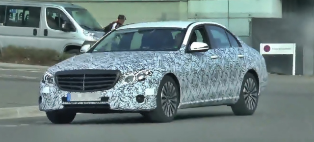 Erlkönig-Video: Mercedes-Benz E-Klasse 2016 : Aktuelle Aufnahmen von der kommenden E-Klasse W213 