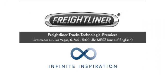 Livestream: Daimler Trucks Technologie-Premiere, 06.05. - 05.00 Uhr MEZ: Liveübertragung eines Daimler-Trucks/Freighliner Events in Las Vegas