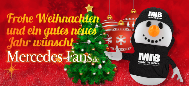 Das Mercedes-Fans-Weihnachts-Special 2016/'17: Mercedes-Fans wünscht "Frohe Weihnachten und ein gutes neues Jahr 2017"