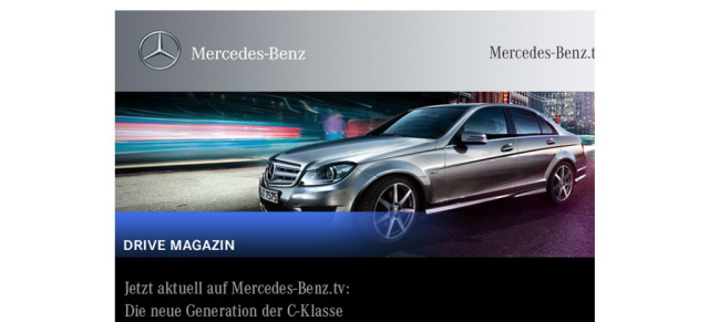 Jetzt auf Mercedes Benz.tv.: Aktuelle Videos zur neuen Mercedes C-Klasse 