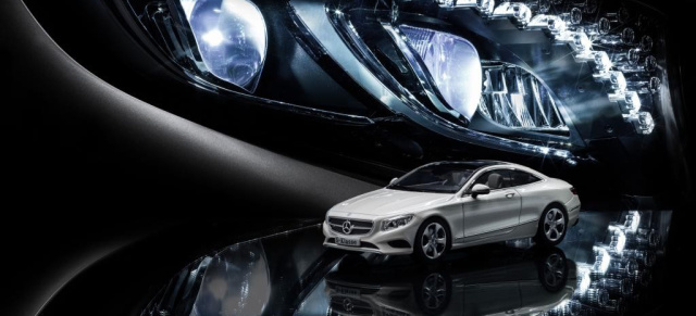 Klein aber fein: Mercedes-Benz S-Klasse Coupé als Modellauto: Den schönen Oberklasse-Zweitürer mit Stern gibt auch im Format 1:43 und 1:18 