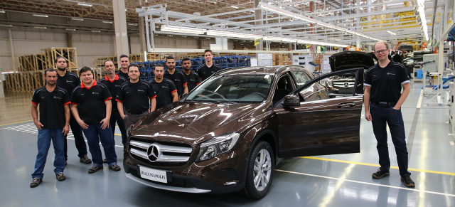 Mercedes-Benz GLA: Olá Brasil: Mercedes-Benz startet Produktion des GLA in Iracemápolis 