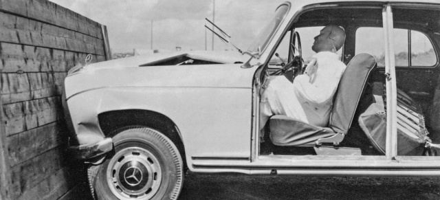 Vor 50 Jahren: Alle Mercedes Personenwagen erhalten Sicherheitslenkung inklusive Pralltopf
