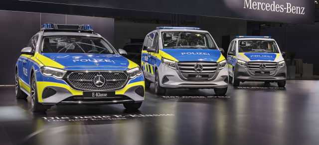 Mercedes-Benz auf der GPEC 2024: Polizeiwagen mit Stern