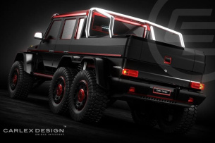 Roter Und Rassiger Mercedes G63 Amg 6x6 Mit Luxus Interieur