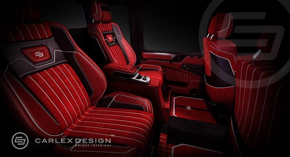 Roter Und Rassiger Mercedes G63 Amg 6x6 Mit Luxus Interieur