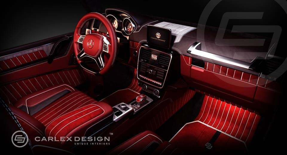 Roter Und Rassiger Mercedes G63 Amg 6x6 Mit Luxus Interieur