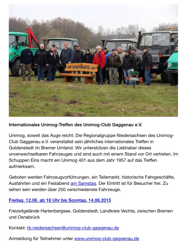 Internationales Unimog-Treffen des Unimog-Club Gaggenau e.V.