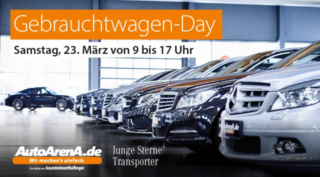 Arena Automobile - Ihr Gebrauchtwagenhändler In Nürnberg Gebrauchtwagen-Day in der AutoArenA | Samstag, 23. März 2019