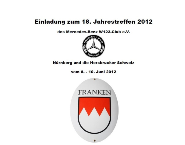 18. Jahrestreffen des Mercedes-Benz W123-Club e.V.