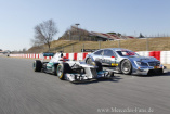 DTM Hockenheim: Treffen der Silberpfeil-Generationen: Nico Rosberg und Michael Schumacher fahren historischen und modernen Formel 1-Silberpfeil 