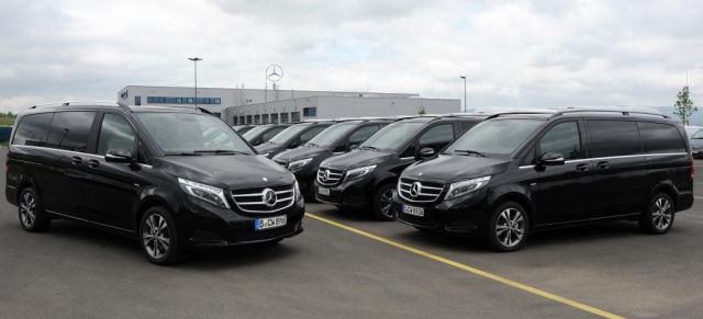  Mercedes-Benz CharterWay Miete: V-Klasse als VIP-Shuttlefahrzeug : Die neue Mercedes-Benz V-Klasse als VIP-Shuttlefahrzeug ab sofort in der CharterWay Miete erhältlich