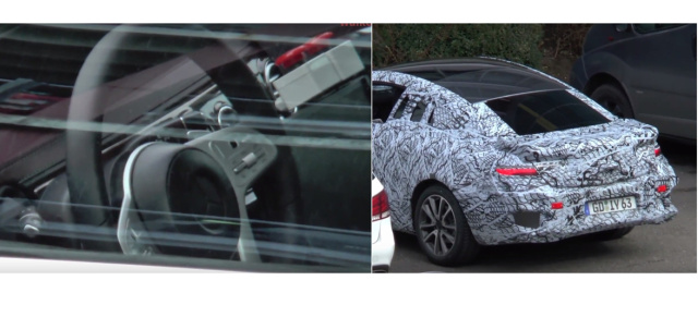 Erlkönig-Duo-Video: 1. Blick ins Interieur der S-Klasse Mopf: Spy Shot-Videos: Mercedes-Benz S-Klasse-Mopf und E-Klasse Coupé C238