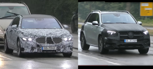 Mercedes-Benz Erlkönige erwischt: 2 x Star-Spy Shot-Video: Mercedes S-Klasse (W223) &  GLE (W167) gefilmt