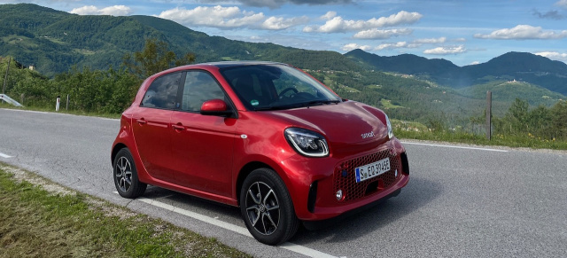 Reportage: Mit dem smart forfour ed zurück in seine Heimat: Wie schlägt sich der kleine Stromer auf langer Strecke?