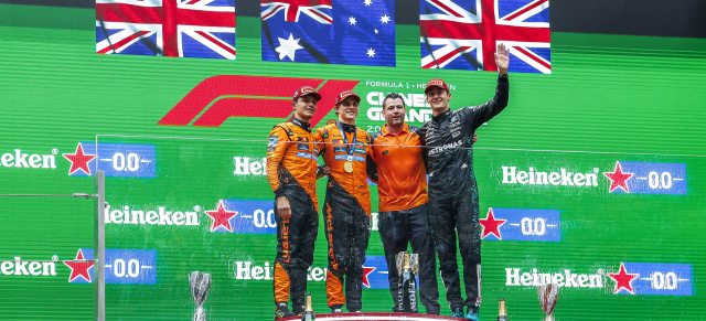 Mercedes-Stern strahlt beim China GP: Mercedes Power auf allen drei Podiumsplätzen !