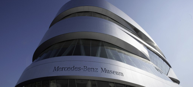 20.Mai: Tag der offenen Tür, Mercedes-Benz Museum, Stuttgart: Das Mercedes-Benz Museum feiert 6. Geburtstag 