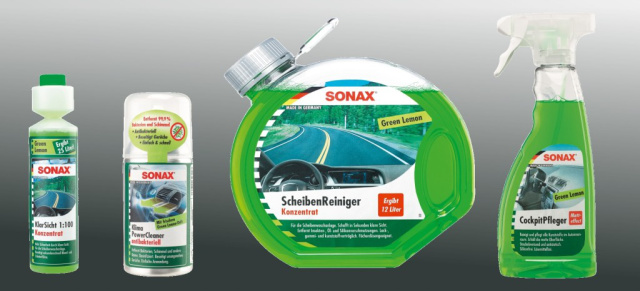 Neu: Autopflegemittel mit Green Lemon-Duft von Sonax: Frisch in den Frühling