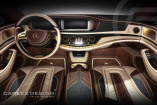 Gold. Leder. Luxus: Ummöblierung der neuen Mercedes S-Klasse: Carlex Design schafft ein Mercedes-S-Klasse Interieur der Superlative 
