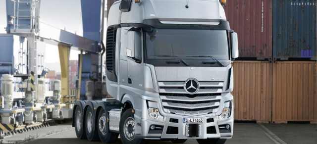 Big Brummi: Schwerlastzugmaschine Mercedes-Benz SLT mit Euro VI ab sofort bestellbar: Neuer Mercedes-Benz SLT bewegt schwerste Lasten bis 250 t