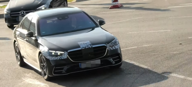 Mercedes-Erlkönig erwischt: Spy-Shot-Video: S-Klasse W223 zeigt sich mit geringer Tarnung
