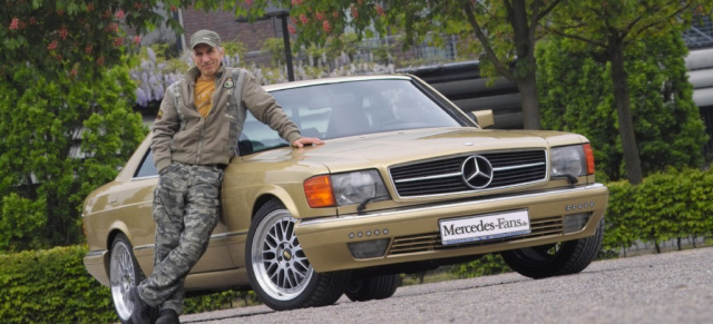 Schauspieler Ralf Richter und sein goldener Benz kommen zur  TUNING WORLD BODENSEE!: Ralf Richter präsentiert seinen 560 SEC am Stand von Mercedes-Fans.de!  zwei Autogrammstunden sind eingeplant!
