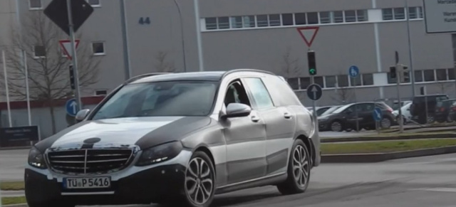 Video-Trio: Mercedes C-Klasse T-Modell (W205): Drei Erlkönig-Schnappschüsse in bewegten Bildern 