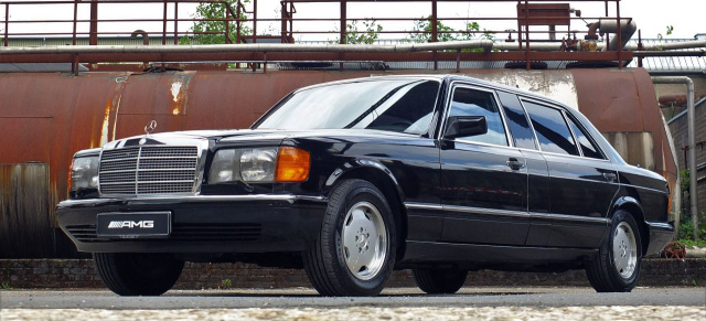 AMG Unikat: Mercedes-Benz 560 SEL Baujahr 1990 : Auch das ist ein AMG: Verlängerter 560 SEL mit Individual-Interieur