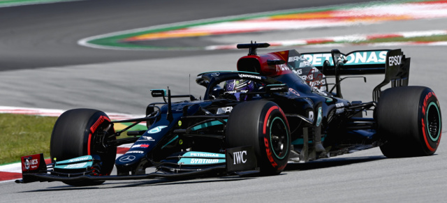 Großer Preis von Spanien 2021: Lewis Hamilton holt 98. Formel 1 Sieg: Immer wieder Lewis: Sechs Runden vor Schluss muss sich Max Verstappen geschlagen geben!