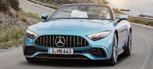 Neu in der 2-Liter-Klasse: Mercedes-AMG SL 43: Mercedes präsentiert SL-R232-Einstiegsmodell