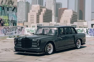 Mercedes W100 Restomod mit AMG E63-Technik