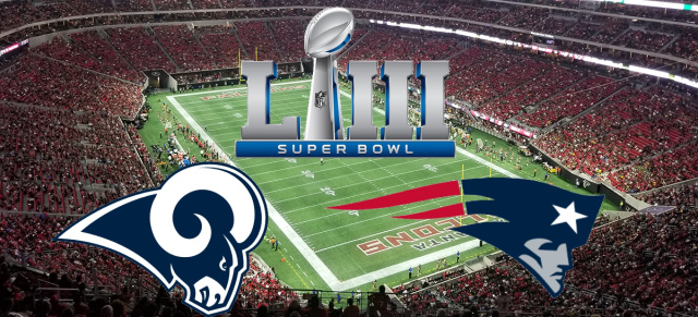 New England Patriots VS. Los Angeles Rams im Mercedes-Benz Stadium: Der NFL Super Bowl im TV und im Stream