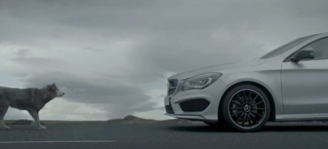 Cooler Mercedes CLA-Spot: Der mit dem Wolf tanzt!: Das viertürige Mercedes Mittelklasse Coupé mit starkem Filmauftritt