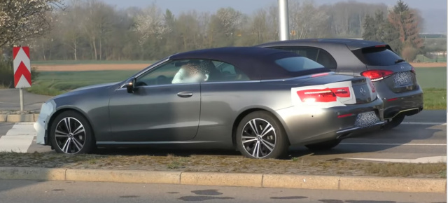 Mercedes-Benz Erlkönig erwischt: Spy-Shot-Video:  Mercedes-E-Klasse Cabriolet MoPf