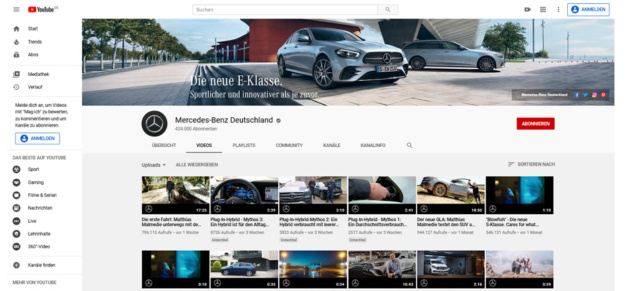 Studie: Deutschlands größte Automarken enttäuschen auf YouTube: YouTube-Agentur „Klein aber” nimmt die Markenkanäle von Mercedes & Co  unter die Lupe
