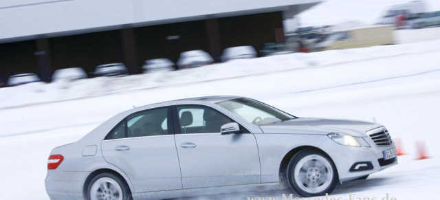 Ein Tag im Schnee!: Mit dem Mercedes E-Klasse 350 CDI 4MATIC in Schnee und Eis auf der sicheren Spur