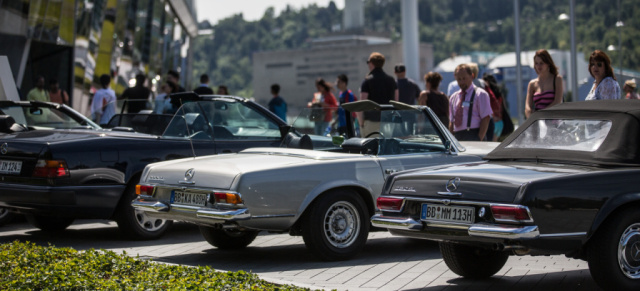 Klassikertreffen am Mercedes-Benz Museum : Zwölf Sonntagstermine 2017: Cars & Coffee am Mercedes Museum 