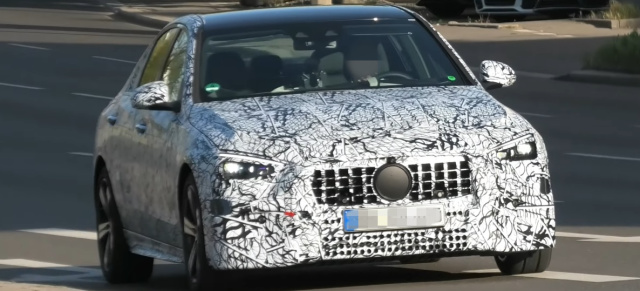 Mercedes-AMG Erlkönig erwischt: Spy Shot-Video: AMG Version der neuen C-Klasse W206 gefilmt