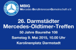 Treffen: 26. Darmstädter Mercedes Treffen 09.-10.05.2015: Das weit über die Grenzen Hessens beliebte Mercedestreffen findet auch 2015 wieder statt. 