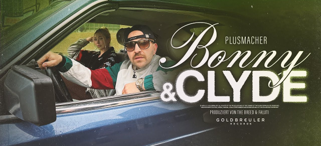 Mercedes in der Musik: Bonny & Clyde von Plusmacher: In der Hauptrolle: 500 SEC Cabriolet der SGS Styling Garage